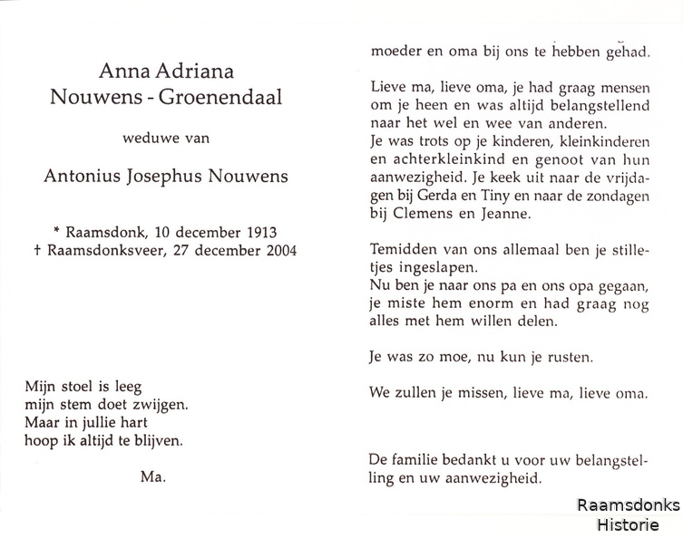 groenendaal.a.a 1913-2004 nouwens.a.j b