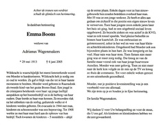 boons.e 1913-2005 wagenmakers.a b