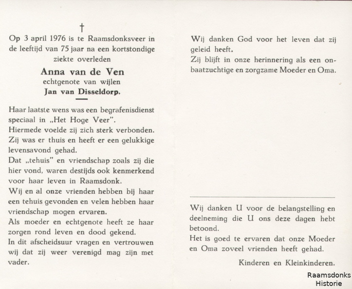 ven.van.de.a 1901-1976 disseldorp-van-j b