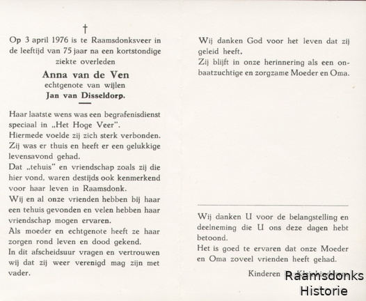 ven.van.de.a 1901-1976 disseldorp-van-j b