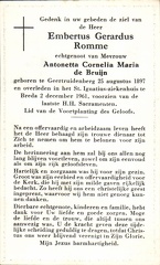 romme.e.g 1897-1961 bruijn.de.a.c.m b