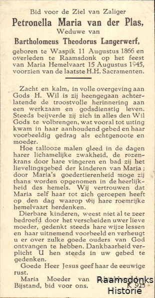 plas.van.der.p.m 1866-1945 langerwerf.b.t d