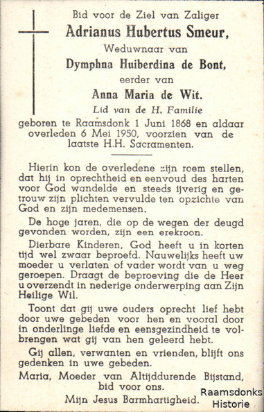 smeur.a.h 1868-1950 wit.de.a.m bont.de.d.h b