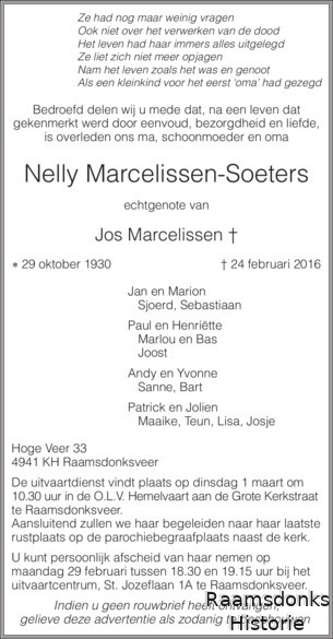 soeters.p.h 1930-2016 marcelissen.a.m.c k