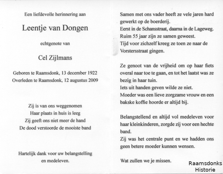 dongen.van.m.c 1922-2009 zijlmans.m.j 1924-2020