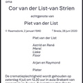 strien.van.cor. 1940-2020 list.van.der. p. k.