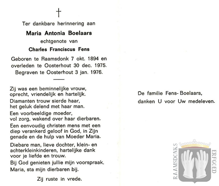 boelaars.m.a. 1894-1975 fens.c.f. b.