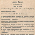 buyks.janus. 1928-2005 bodt.de.dien. k.