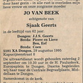 beek.van.jo. 1933-1995 geerts.sjaak. k.