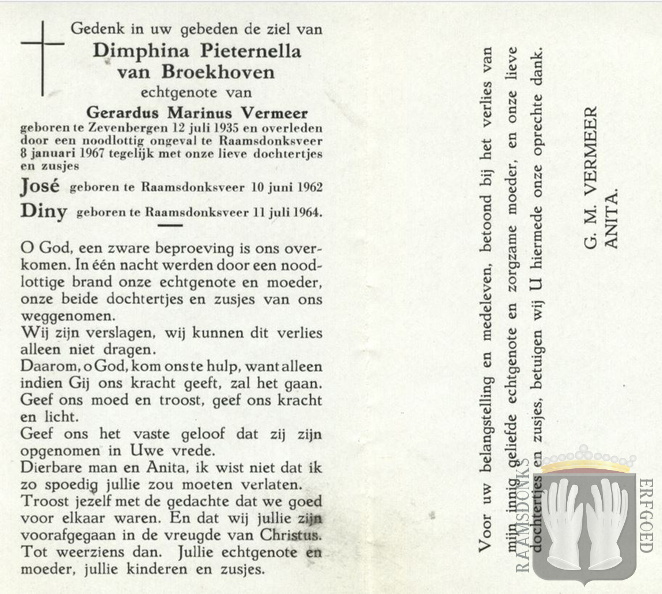 broekhoven.van.d.p. 1935-1967 vermeer.g.m. josé 1962-1967 diny 1964-1967 b.