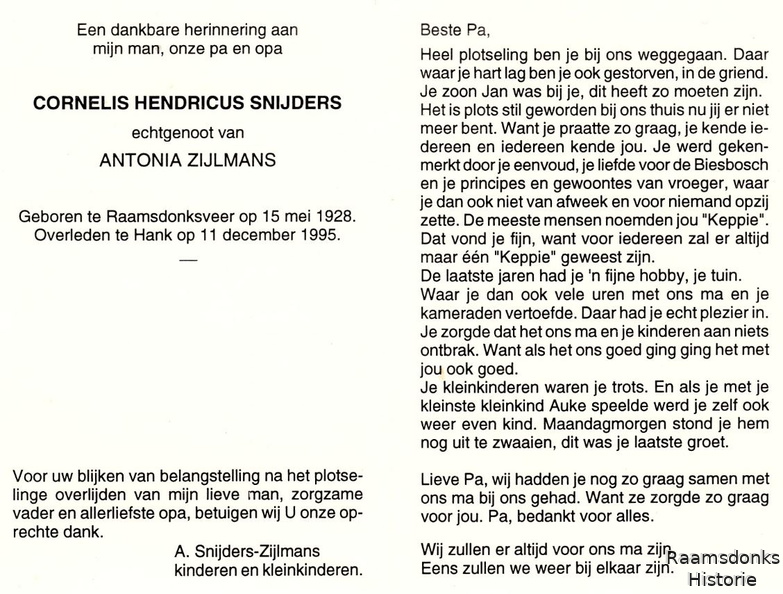 snijders.c.h. 1928-1995 zijlmans.a. b