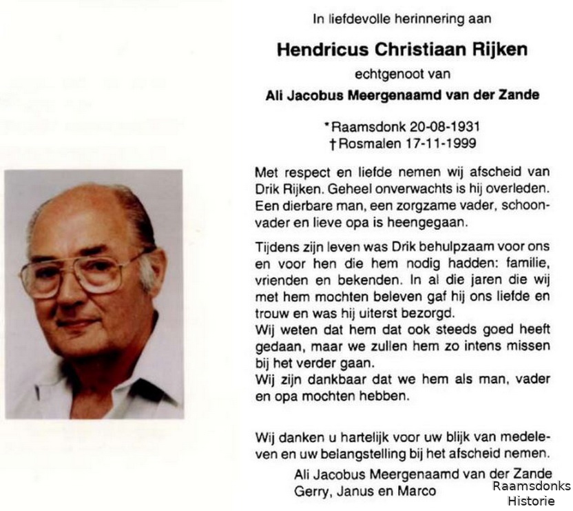 rijken.h.c. 1931-1999 meergenaamd.van.der.zande.ali.j a.b