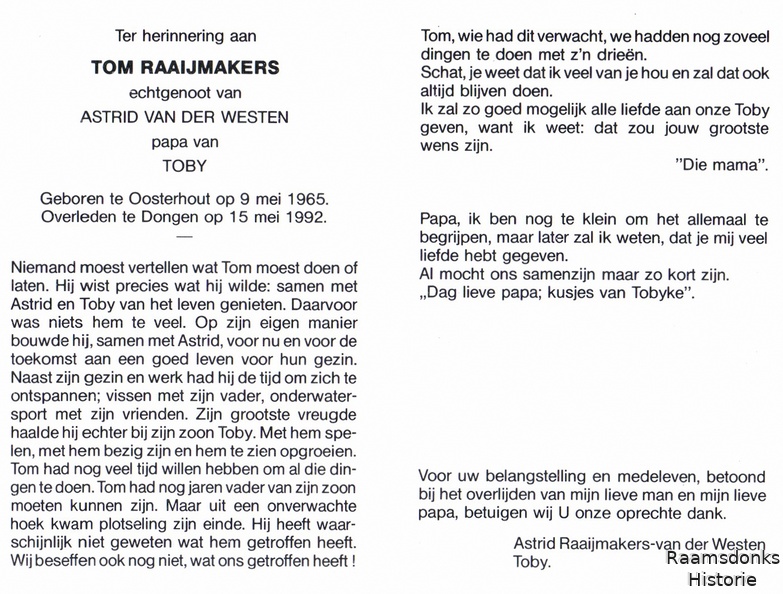 raaijmakers.tom. 1965-1992 westen.van.der.astrid. b
