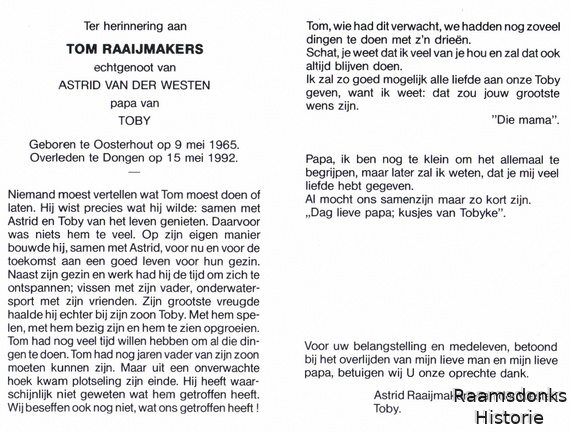 raaijmakers.tom. 1965-1992 westen.van.der.astrid. b