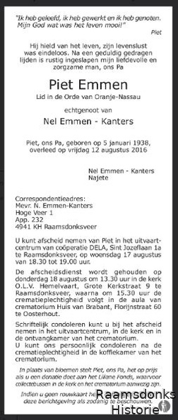 emmen.piet. 1938-2016 kanters.nel. k