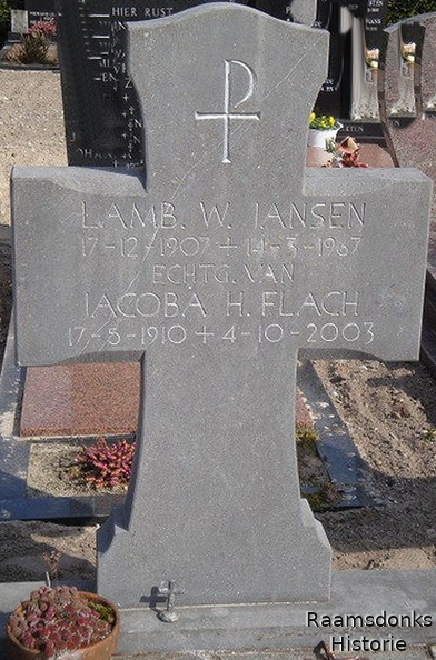 jansen.lambert.w. 1907-1967 flach.jacoba.h 1910-2003 g