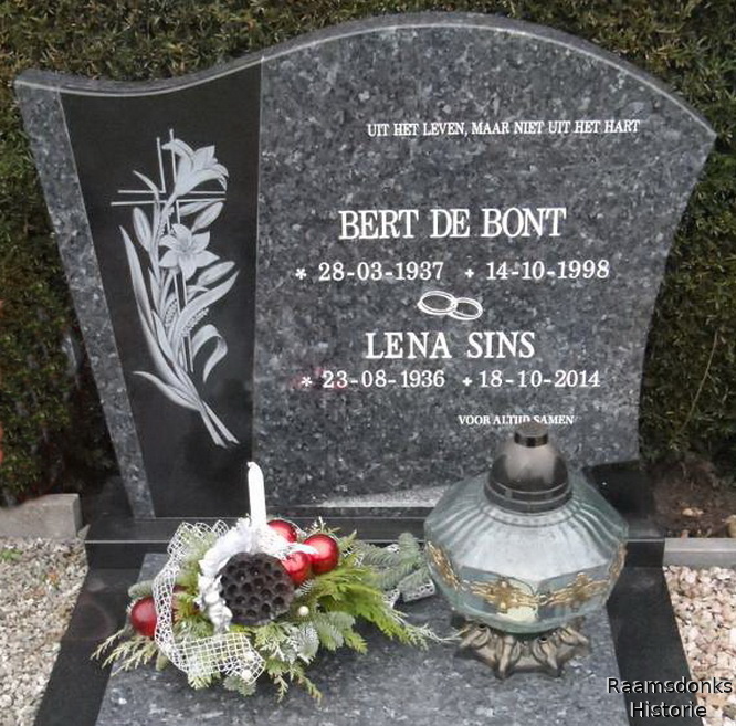 bont.de.bert. 1937-1998 sins.lena. 1936-2014 g