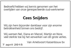 snijders.cees. 1940-2015 k