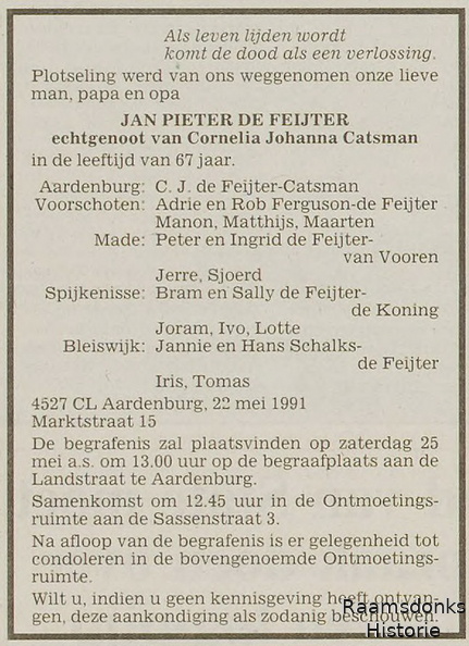 feijter.de.jan.pieter 1924-1991 catsman.c.j. k
