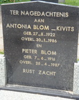 blom.pieter. 1916-1987 kivits.antonia. 1922-1986 g