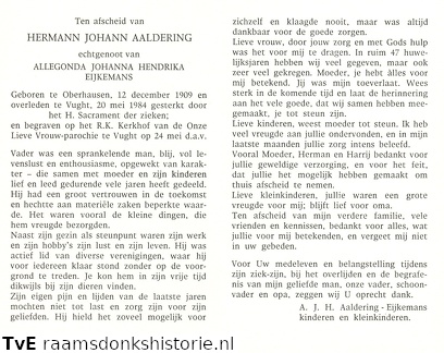 Aaldering, Hermann Johann  Allegonda Johanna Hendrika Eijkemans