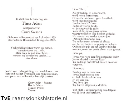 Adan, Theo Corry Swaans