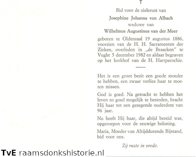 Albach, Josephine Johanna  Wilhelmus Augustinus van der Meer