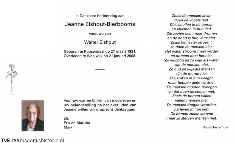 Bierbooms, Jeanne  Walter Elshout
