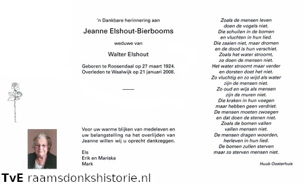 Bierbooms, Jeanne  Walter Elshout