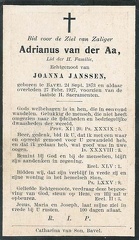 Adrianus van der Aa Joanna Janssen