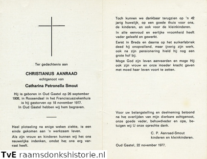 Christianus Aanraad- Catharina Petronella Smout