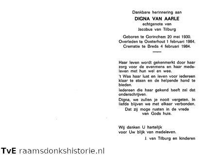 Digna van Aarle- Jacobus van Tilburg