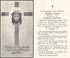 Egidius Aarts Catharina Hendrickx
