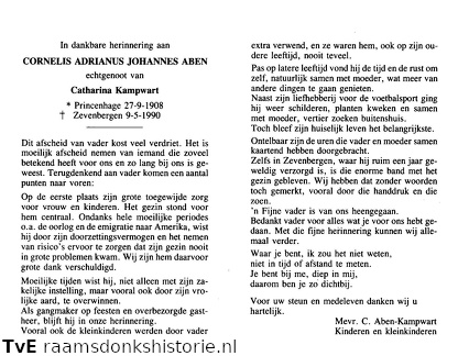 Cornelis Adrianus Johannes Aben- Catharina Kampwart