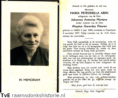 Maria Petronella Aben Johannes Antonius Martens  Aloysius Gerardus Fleuren