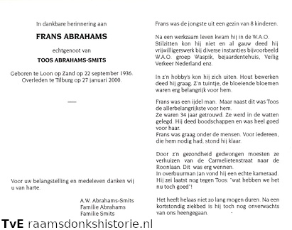 Frans Abrahams- Toos Smits