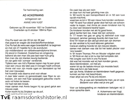 Ad Ackermans Annie van Vugt