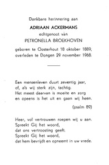 Adriaan Ackermans- Petronella Broekhoven