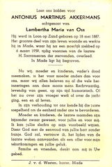 Antonius Martinus Akkermans- Lambertha Maria van Oss