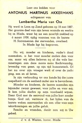 Antonius Martinus Akkermans Lambertha Maria van Oss