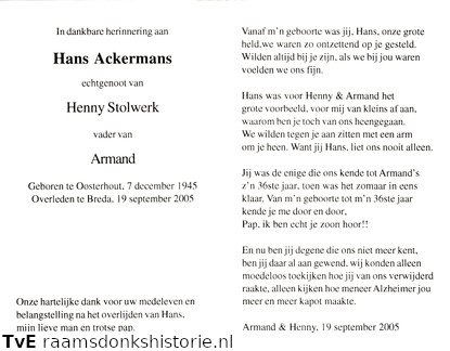 Hans Ackermans- Henny Stolwerk