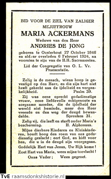 Maria Ackermans Andries de Jong