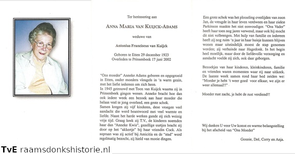 Anna Adams- Antonius Franciscus van Kuijck