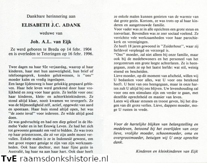 Elisabeth J.C. Adank Joh. A.L. van Eijk