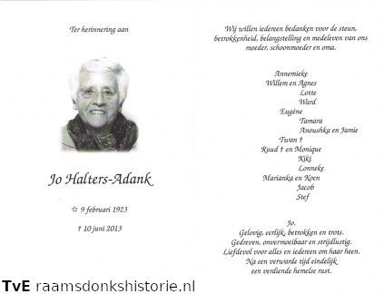 Jo Adank- Halters