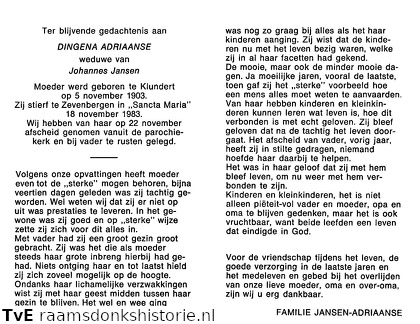 Dingena Adriaanse- Johannes Jansen