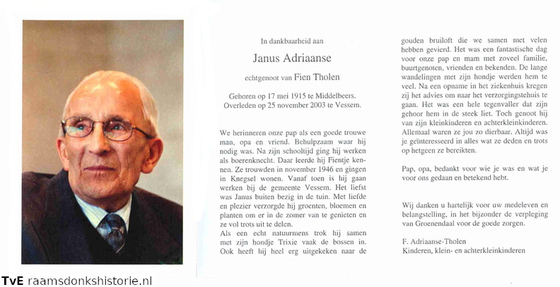Janus Adriaanse- Fien Tholen