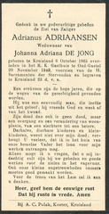 Adrianus Adriaansen- Johanna Adriana de Jong
