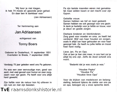 Jan Adriaansen- Tonny Boers