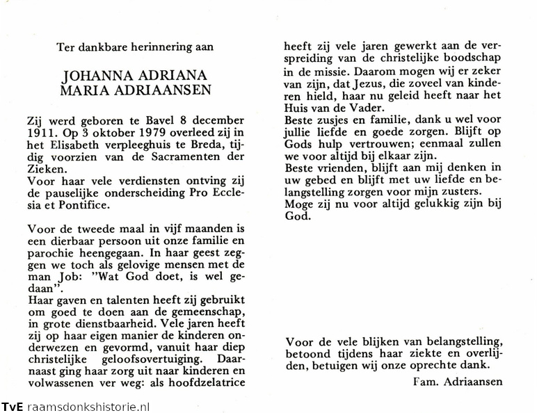Johanna Adriana Maria Adriaansen